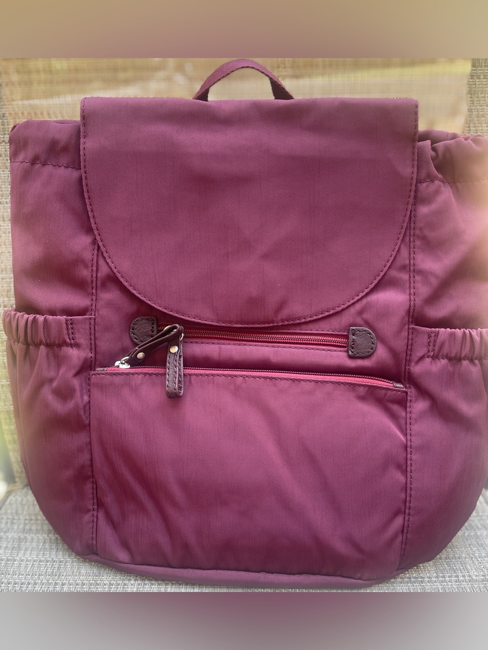 NWT Osgoode Marley  Raisin Cityscape Nylon Leather Everyday Backpack